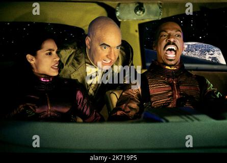 DAWSON, QUAID, MURPHY, DIE ABENTEUER VON PLUTO NASH, 2002 Stockfoto