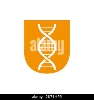Initial Letter U DNA Logo Concept for Biotechnology, Healthcare and Medicine Identity Vector Template Stock Vektor