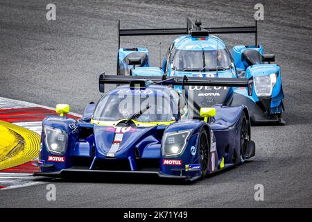 10 CLOET Tom (bel), LLOVERAS Xavier (Spa), VAN BERLO Glen (nld), Eurointernational, Ligier JS P320 - Nissan, Aktion während der 4 Stunden von Portimao 2022, 6. Lauf der 2022 European Le Mans Series auf dem Algarve International Circuit vom 14. Bis 16. Oktober in Portimao, Portugal - Foto: Paulo Maria/DPPI/LiveMedia Stockfoto