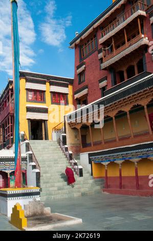 Thikse Gompa, ein tibetisch-buddhistisches Kloster der Gelugpa- oder Red hat-Sekte, im Shey Valley außerhalb von Leh, Ladakh, Indien Stockfoto