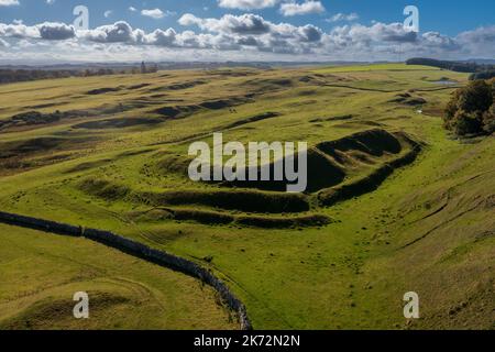 Bell Hill Hillfort in den Scottish Borders in der Nähe von Selkirk, Selkirkshire, Scottish Borders, Schottland, Großbritannien Stockfoto