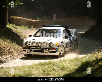 Ford RS200 auf der Rallye-Bühne beim Goodwood Festival of Speed 2009. Stockfoto