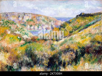 Pierre Auguste Renoir, Hills around the Bay of Moulin Huet, Guernsey, Landschaftsmalerei in Öl auf Leinwand, 1883 Stockfoto