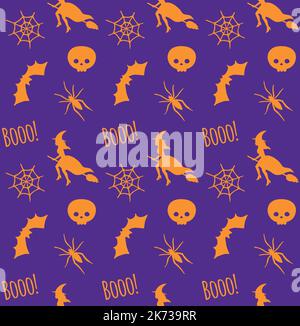 Vektor nahtlose Muster von halloween-Kritzeleien Stock Vektor