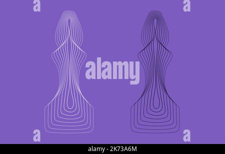 Der Bishop Icon Vektor Schachfiguren. Schachfiguren. Stock Vektor