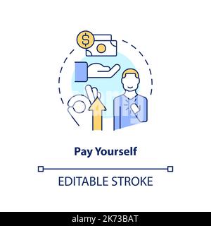 Symbol „Pay Yourself“ Stock Vektor