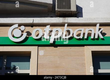 OTP Bank, Saranda, Republik Albanien Stockfoto