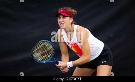 Guadalajara, Mexiko - 15. Oktober 2022, Belinda Bencic aus der Schweiz beim Training vor dem WTA Guadalajara Open Akron WTA 1000 Tennisturnier 2022 am 15. Oktober 2022 in Guadalajara, Mexiko - Foto: Rob Prange/DPPI/LiveMedia Stockfoto