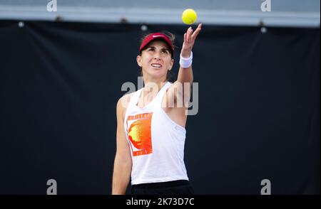 Guadalajara, Mexiko - 15. Oktober 2022, Belinda Bencic aus der Schweiz beim Training vor dem WTA Guadalajara Open Akron WTA 1000 Tennisturnier 2022 am 15. Oktober 2022 in Guadalajara, Mexiko - Foto: Rob Prange/DPPI/LiveMedia Stockfoto