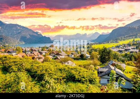 Blick über Sankt Gilden, Österreich Stockfoto