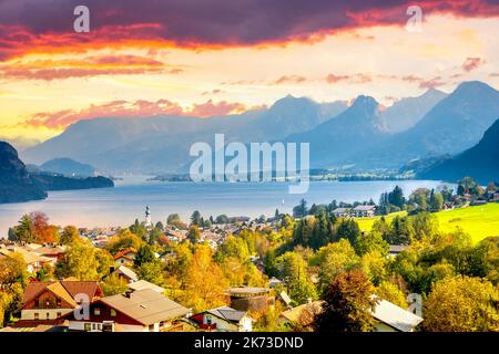 Blick über Sankt Gilden, Österreich Stockfoto