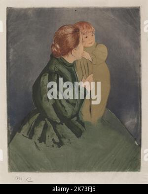 Mary Stevenson Cassatt 1844 - 1926 - amerikanische Malerin und Grafikerin, eine der drei großen Damen des Impressionismus - Bauernmutter und Kind Stockfoto