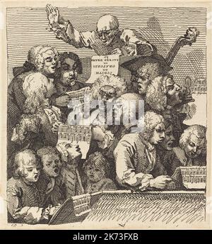 William Hogarth (1697 - 1764) englischer Maler, Kupferstecher, Bildsatiriker - Chor der Sänger Stockfoto