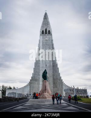 Hallgrimskirkja Kirche, Reykjavik, Island, Skandinavien, Europa Stockfoto