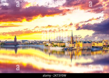Panoramablick über Stockholm, Schweden Stockfoto