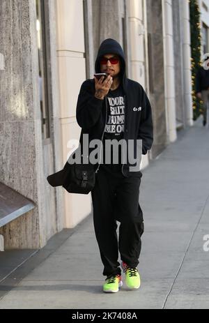 LOS ANGELES 23/11/2016 Dave Navarro kauft beim Rodeo Dr in Beverly Hills ein. Stockfoto