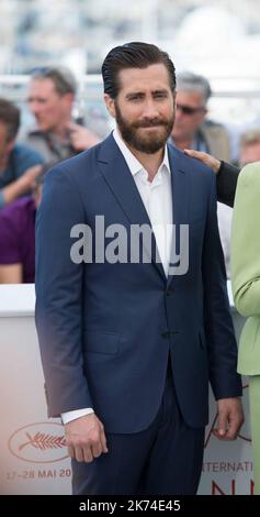 Der Schauspieler Jake Gyllenhaal nimmt an der Fotoschau „Okja“ Teil, die während der jährlichen Filmfestspiele von Cannes 70. im Palais des Festivals stattfindet Stockfoto