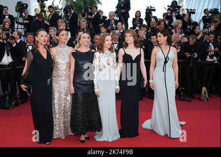 Emilie Dequenne, Berenice Bejo, Juliette Binoche, Elodie Bouchez und Isabelle Huppert nehmen am 70.. Jahrestag der jährlichen Filmfestspiele von Cannes 70. im Palais des Festivals Teil Stockfoto