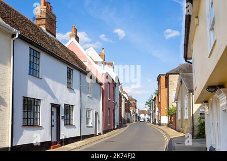 Häuser in der Cumberland Street Woodbridge Suffolk England GB Europa Stockfoto