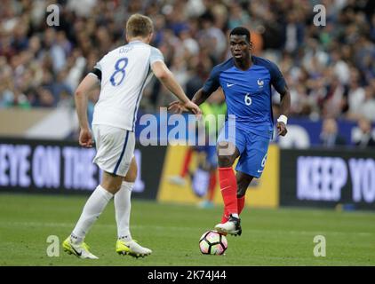 Paul Pogba während der Internationalen Freundschaftschaft zwischen Frankreich und England im Stade de France, Paris Stockfoto