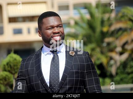 Curtis Jackson bei der Ankunft in Monte Carlo, 57. Festival of Television. Fotozelle „Power“ Stockfoto