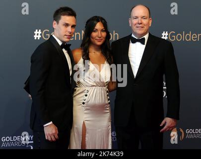 le Prince Albert II de Monaco avec Louis Ducruet et Marie Stockfoto