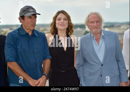 Albert Dupontel, Niels Arestrip, Emilie Dequenne beim Festival du Film Francophone d'Angouleme Stockfoto