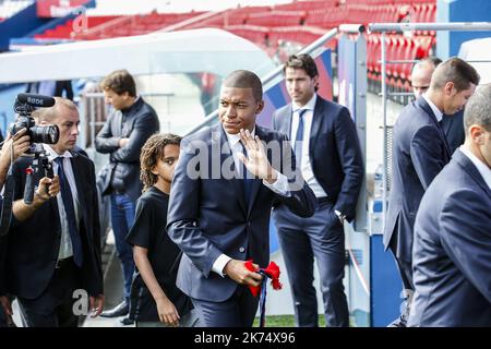 Paris Saint-Germain neuer Stürmer Kylian Mbappe Stockfoto