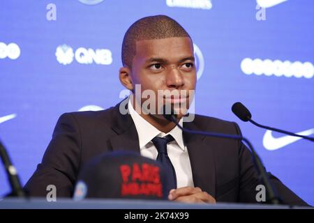 Paris Saint-Germain neuer Stürmer Kylian Mbappe Stockfoto