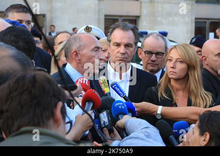 Der 1.. Oktober 2017 Marseille: Tödlicher Messerangriff am Bahnhof bei einem Messerangriff am Bahnhof Saint Charles in Marseille sind zwei Menschen getötet worden. Stockfoto