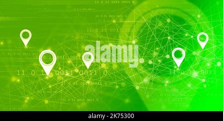 2D Darstellung des roten Kartenzeigers Stockfoto