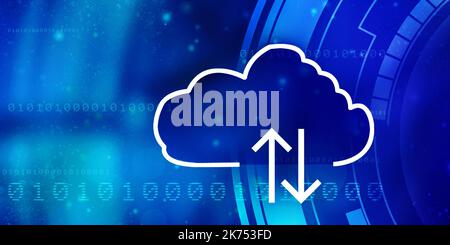 2D Rendering-Technologie Cloud Computing Stockfoto