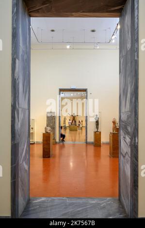 Innenraum des Nationalen Archäologischen Museums, Athen, Griechenland Stockfoto