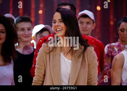 Festival der neuen Generation 7. im Rahmen des internationalen Zirkusfestivals von Monte Carlo mit der Präsidentin Pauline Ducruet, Tochter von Prinzessin Stephanie Stockfoto