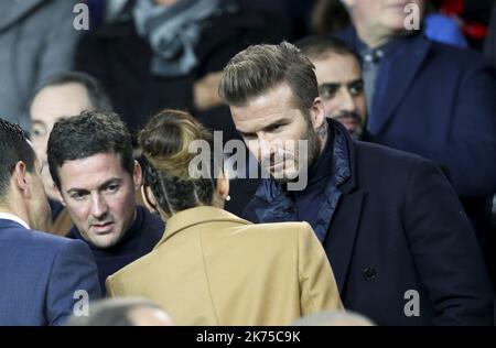 PSG - Real de Madrid David Beckham FOTO : OLIVIER ARANDEL Champions League – PSG gegen Real madrid, 6. märz 2018 Stockfoto