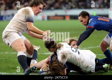 Lors de la rencontre de Rugby Opposant la France à Angleterre au stade des Alpes. - Sechs Nationen: Frankreich 22-16 England MÄRZ 10 2018 Stockfoto