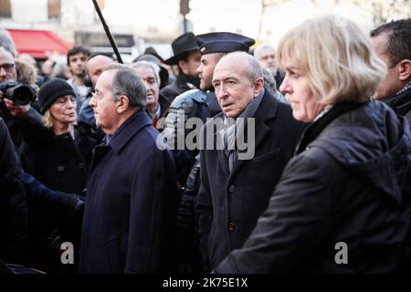 Feierlicher marsch nach der brutalen Tötung des Holocaust-Überlebenden Mireille Knoll letzte Woche, am 28. März 2018. Stockfoto