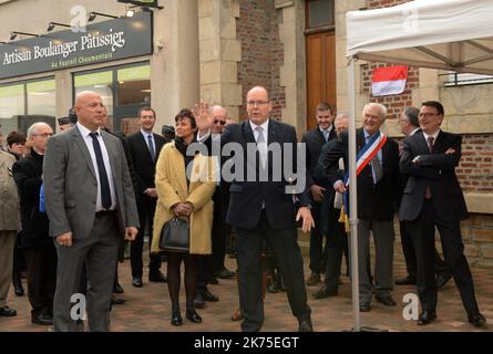 Prinz Albert II. Von Monaco, auch Prinz von Chateau Porcien genannt, ist in Frankreich zu sehen Stockfoto