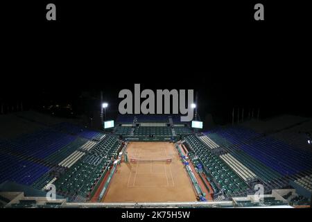 Eine allgemeine Ansicht des Platzes während des Halbfinalspiels beim ATP Masters Series-Turnier von Monte-Carlo am 21. April 2018 in Monaco. Stockfoto