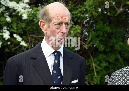 Prinz Edward, Herzog von Kent in saint-Etienne au Mont HRH der Herzog von Kent besucht Friedhöfe der Commonwealth war Graves Commission Etaples Military Cemetery am 10. Mai 2018 besucht seine Königliche Hoheit, der Herzog von Kent, Präsident der Commonwealth war Graves Commission (CWGC), Tritt in die Fußstapfen seines Großvaters, König George V., wenn er eine Reihe von CWGC-Friedhofs an der ehemaligen Westfront besucht. Stockfoto