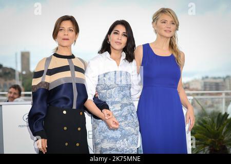 En Presence du realisateur Gilles LELLOUCHE (Frankreich). Des actrices Virginie EFIRA (Belgique), Leila BEKHTI (Frankreich), Marina FOIS (Frankreich), Melie DOUTEY (Frankreich) und Noee ABITA (Frankreich). Et des acteurs Mathieu AMALRIC (Frankreich), Guillaume CANET (Frankreich), Benoit POELVOORDE (Frankreich), Jean-Hugues ANGLADE (Frankreich), Philippe KATERINE (Frankreich), Felix MOATI (Frankreich), Alban IVANOV (Frankreich), Jonathan ZACCAI (Belgien) und Balasingham THAMILCHEVAN. 71. jährliche Filmfestspiele von Cannes in Cannes, Frankreich, Mai 2018. Das Filmfestival findet vom 8. Bis 19. Mai statt. Stockfoto