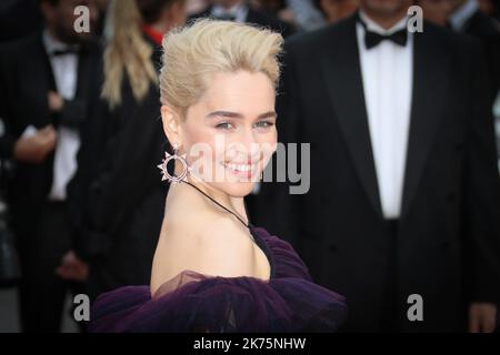 Emilia Clarke bei der Premiere von Solo: A Star Wars Story im Rahmen der 71. jährlichen Filmfestspiele von Cannes im Mai 2018 in Cannes, Frankreich. Stockfoto