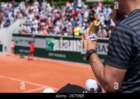 Alexis Sciard / IP3; Paris, France le 4 juin 2018 - Illustration des Internationalen de France de Tennis Roland Garros 2018. Feature des French Open von Roland Garros 2018. Stockfoto