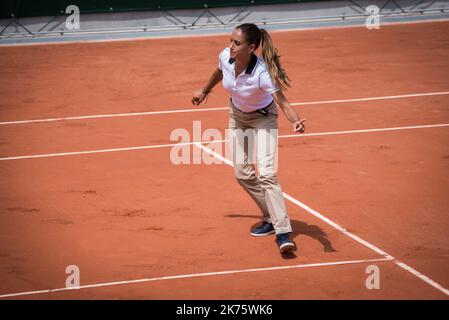 Alexis Sciard / IP3; Paris, France le 4 juin 2018 - Illustration des Internationalen de France de Tennis Roland Garros 2018. Feature des French Open von Roland Garros 2018. Stockfoto