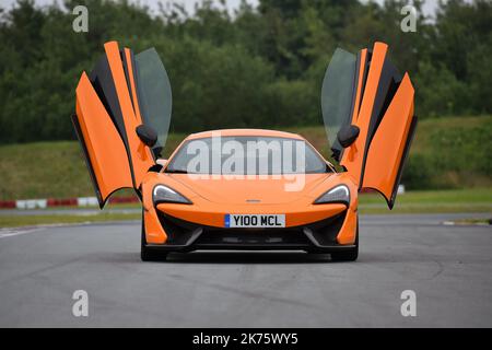 Test des McLaren 570 S in Lille am 5. Juni 2018. Stockfoto