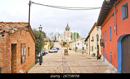 Panorama von Vilanova de Sau, Comarca del Osona, Barcelona, Katalonien, Spanien, Europa Stockfoto