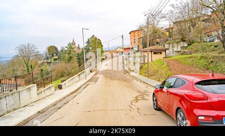 Panorama von Vilanova de Sau, Comarca del Osona, Barcelona, Katalonien, Spanien, Europa Stockfoto