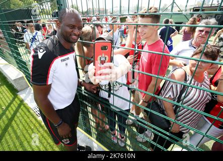 OGC Nizza erstes Training der Saison 2018-2019 mit neuem Trainer Patrick Vieira beim OGC Nice Training Ground & Academy Stockfoto