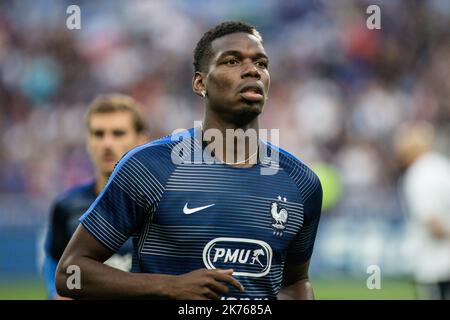 Paul Pogba (FRA) während des Trainings vor dem Fußballspiel der UEFA Nations League Frankreich gegen Holland am 9. September 2018 im Stade de France in Saint Denis, Frankreich. Stockfoto