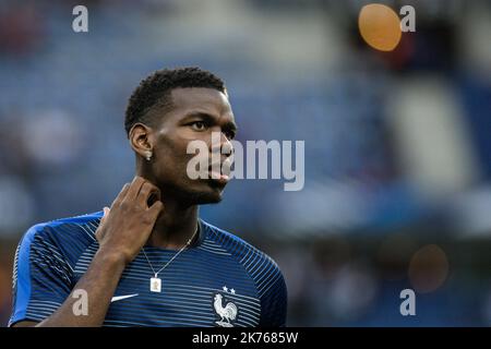 Paul Pogba (FRA) während des Trainings vor dem Fußballspiel der UEFA Nations League Frankreich gegen Holland am 9. September 2018 im Stade de France in Saint Denis, Frankreich. Stockfoto